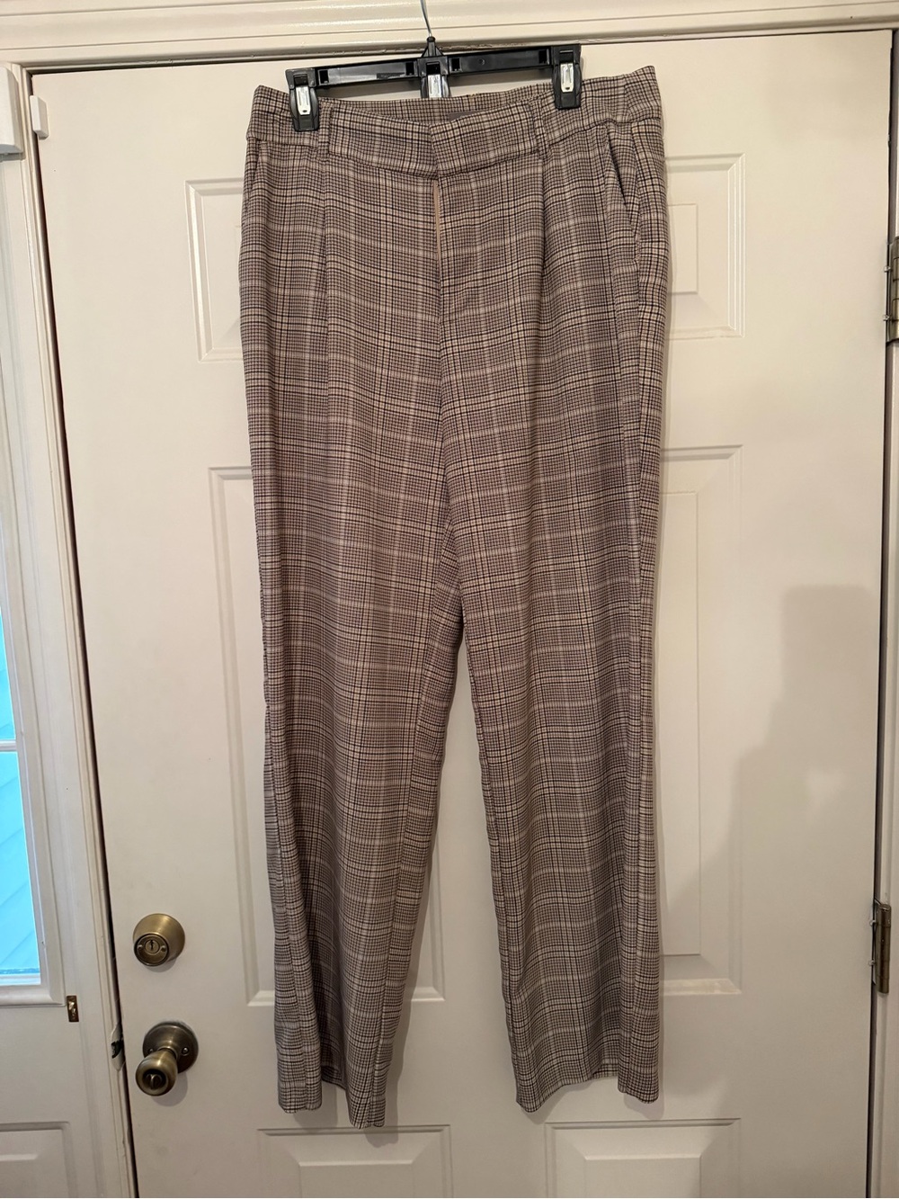 Maurices Taupe Plaid Wide-Leg Trousers